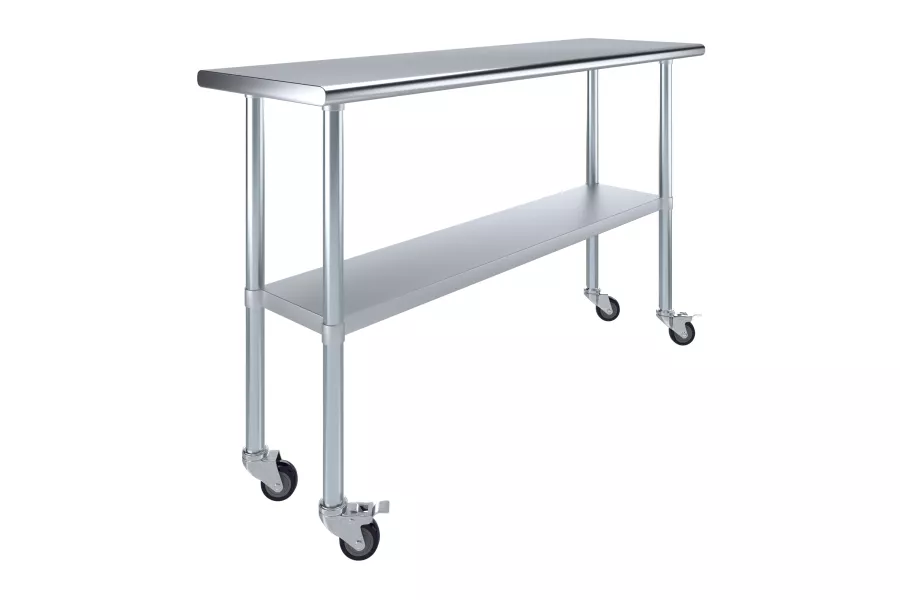 18 in. x 60 in. Stainless Steel Table With Wheels