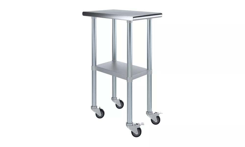24 in. x 15 in. Stainless Steel Table With Wheels
