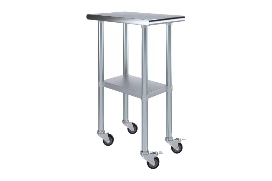 24 in. x 15 in. Stainless Steel Table With Wheels