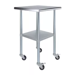 24 in. x 24 in. Stainless Steel Table With Wheels