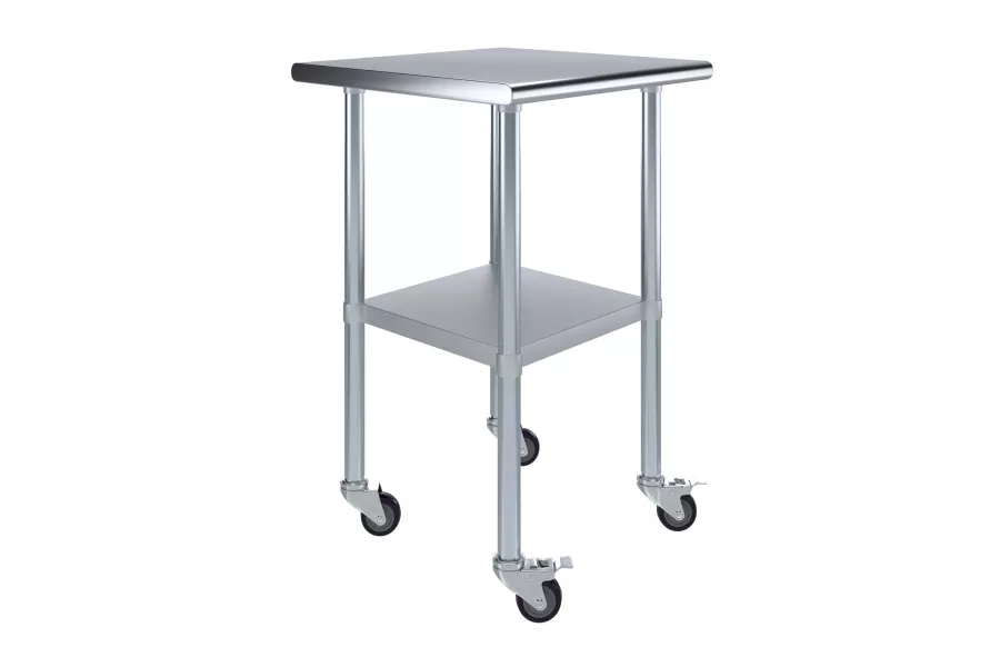 24 in. x 24 in. Stainless Steel Table With Wheels