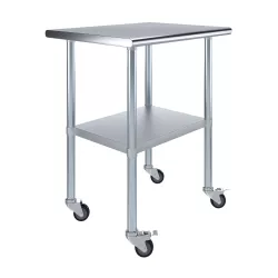 24 in. x 30 in. Stainless Steel Table With Wheels