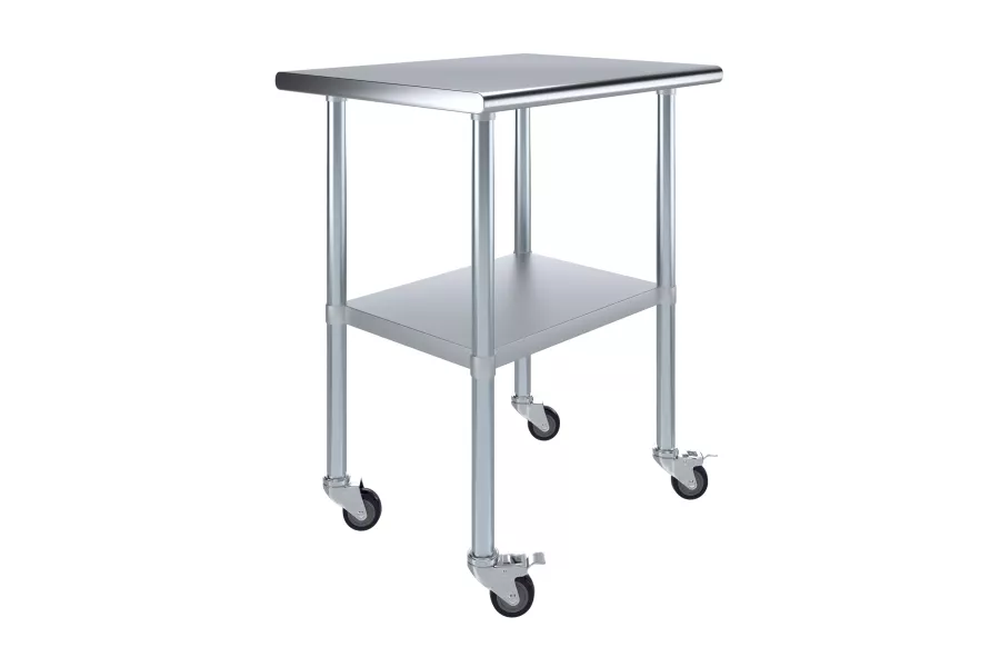 24 in. x 30 in. Stainless Steel Table With Wheels