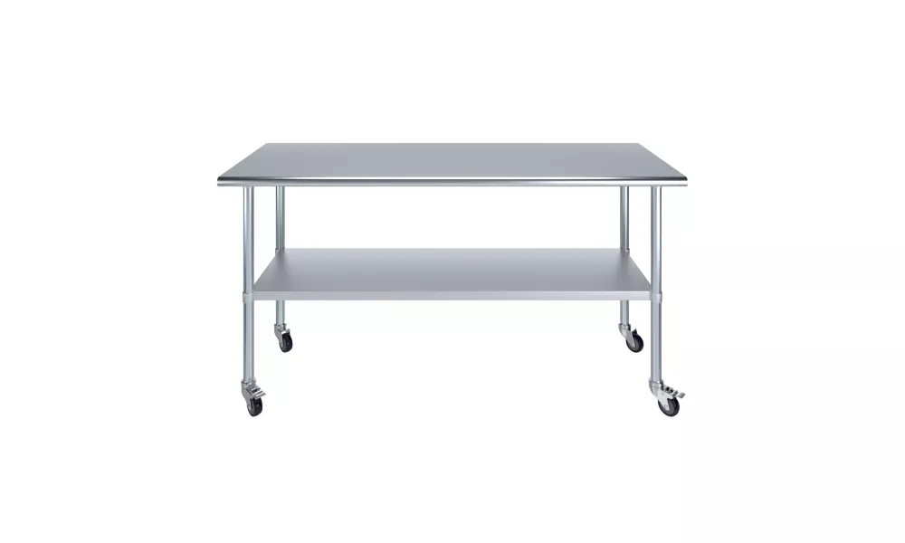 AmGood 24 in. x 72 in. Stainless Steel Work Table With Undershelf