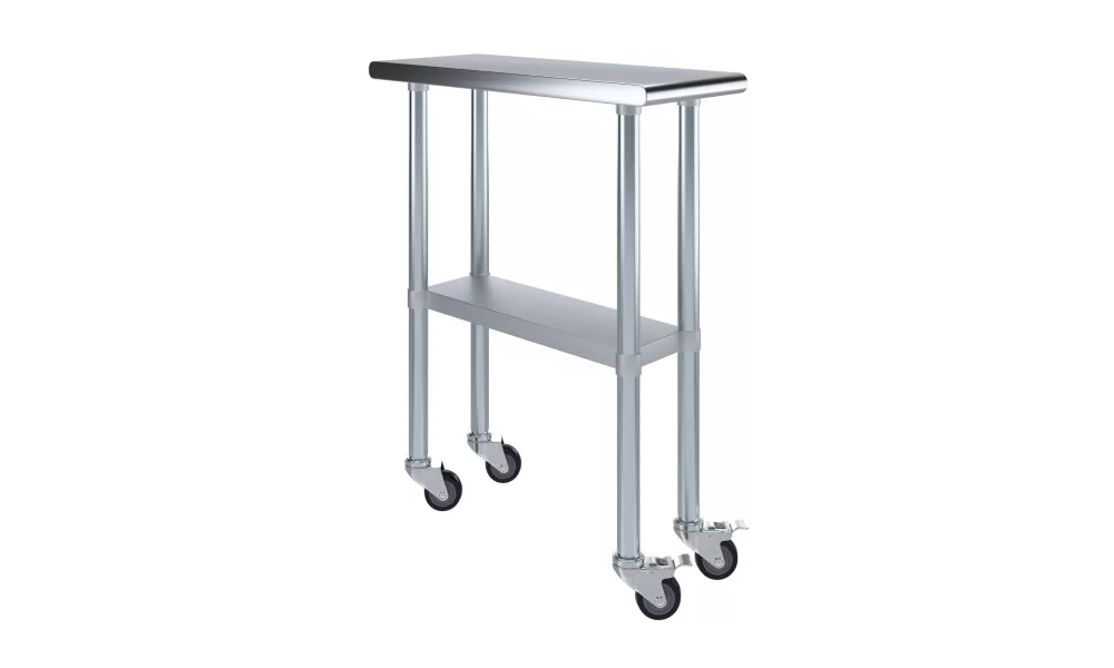 30 in. x 12 in. Stainless Steel Table With Wheels