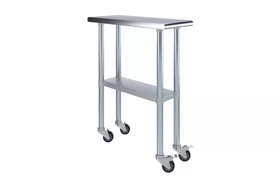30 in. x 12 in. Stainless Steel Table With Wheels