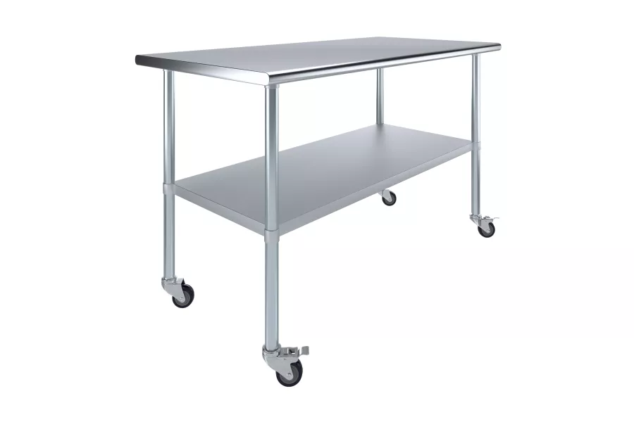 30 in. x 60 in. Stainless Steel Table With Wheels