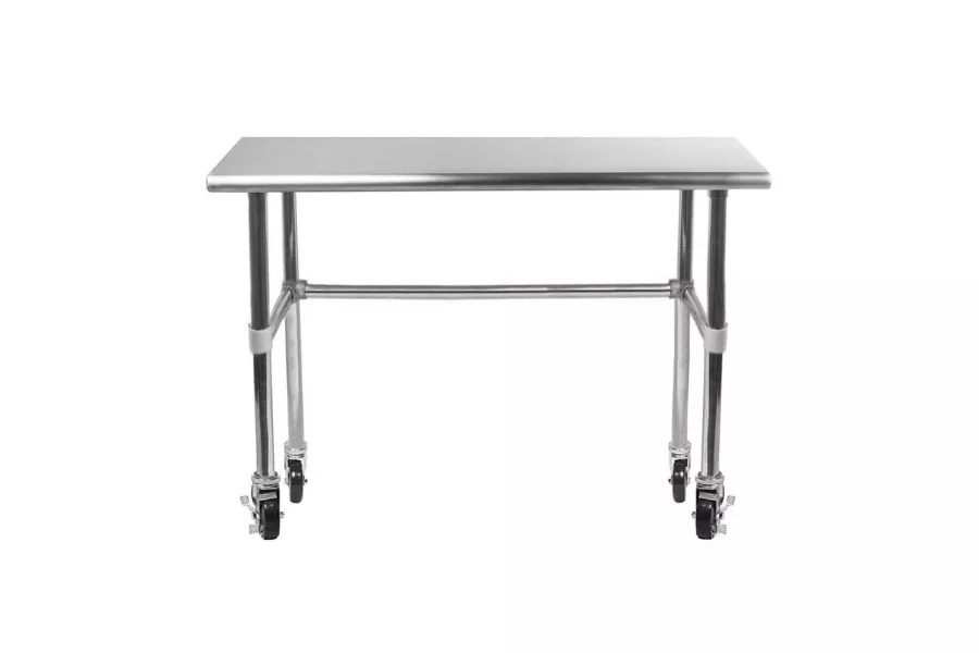 30" X 48" Stainless Steel Work Table With Open Base & Casters