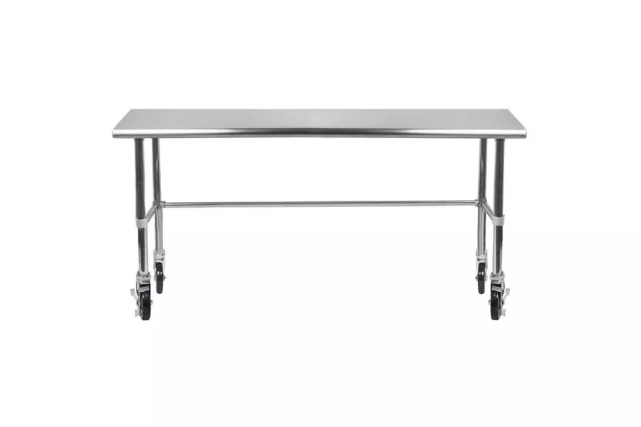 30" X 72" Stainless Steel Work Table With Open Base & Casters