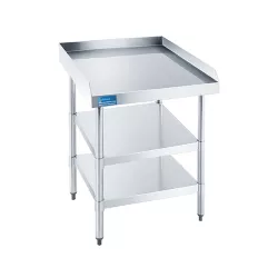 30" X 24" Work Table with Two Undershelves with Backsplash and Sidesplashes