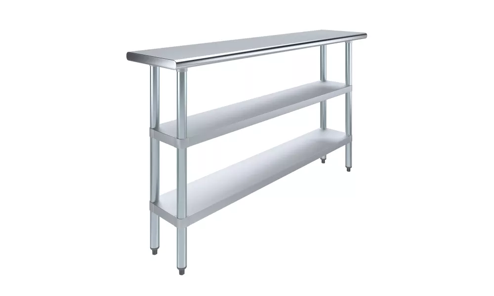 14" X 60" Stainless Steel Work Table With Second Undershelf