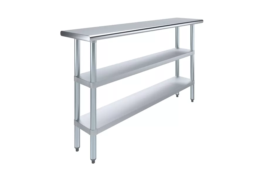 14 in. x 60 in. Stainless Steel Table With Two Undershelves