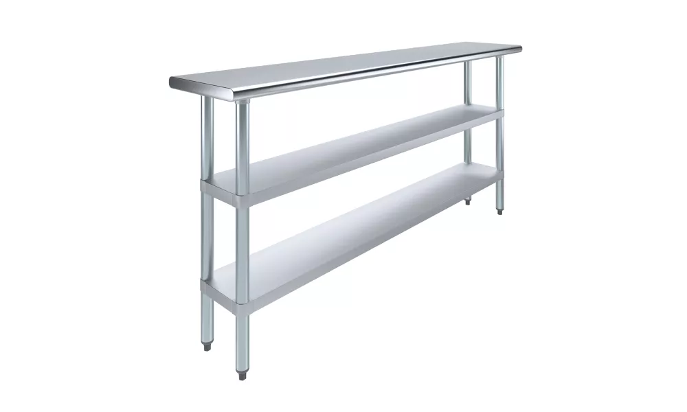 14" X 72" Stainless Steel Work Table With Second Undershelf