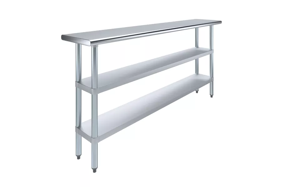 14 in. x 72 in. Stainless Steel Table With Two Undershelves