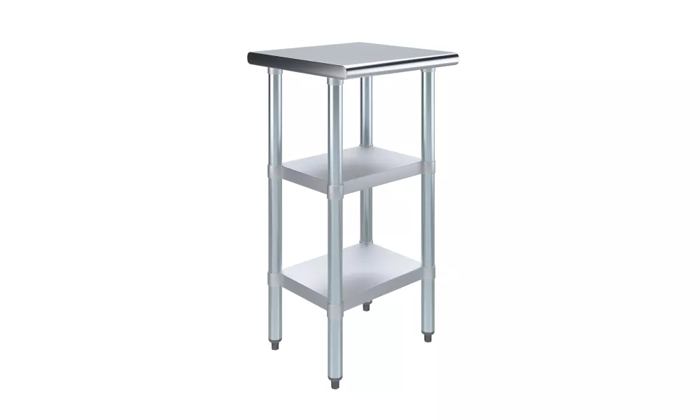 18 in. x 18 in. Stainless Steel Table With Two Undershelves