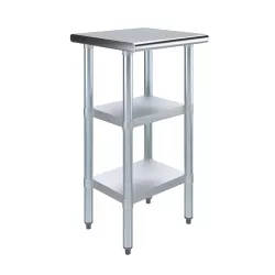 18" X 18" Stainless Steel Work Table With Second Undershelf