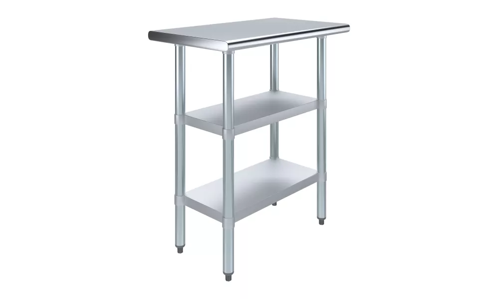 18" X 30" Stainless Steel Work Table With Second Undershelf