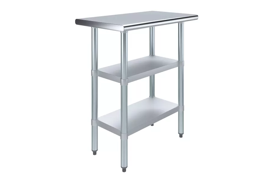 18 in. x 30 in. Stainless Steel Table With Two Undershelves