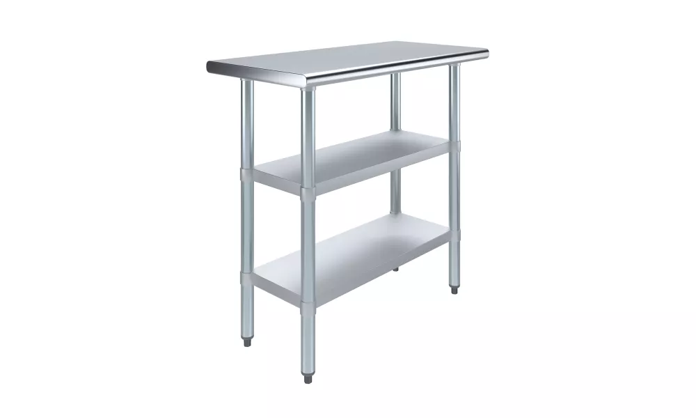 18 in. x 36 in. Stainless Steel Table With Two Undershelves