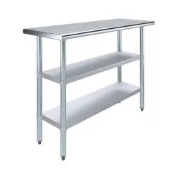 18 in. x 48 in. Stainless Steel Table With Two Undershelves