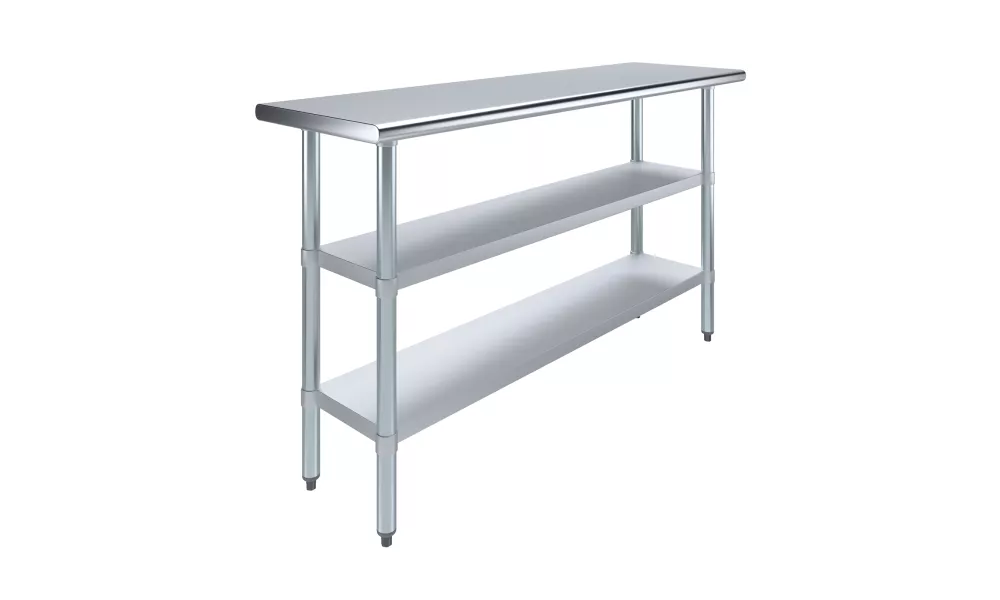 18" X 60" Stainless Steel Work Table With Second Undershelf