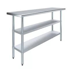 18" X 60" Stainless Steel Work Table With Second Undershelf
