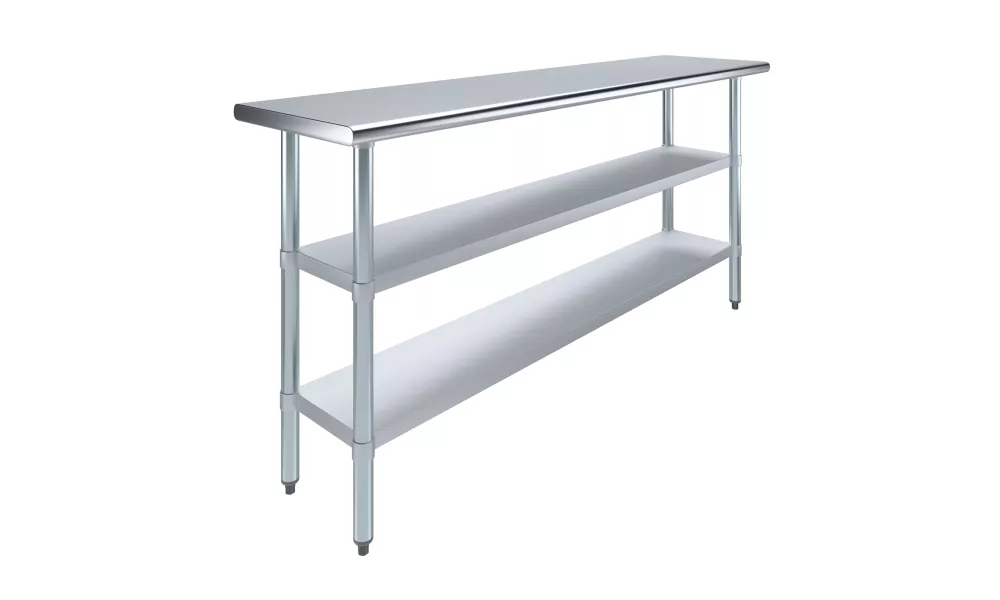 18" X 72" Stainless Steel Work Table With Second Undershelf