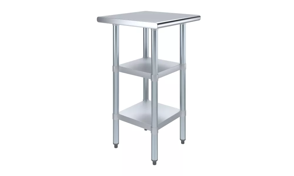 20" X 20" Stainless Steel Work Table With Second Undershelf