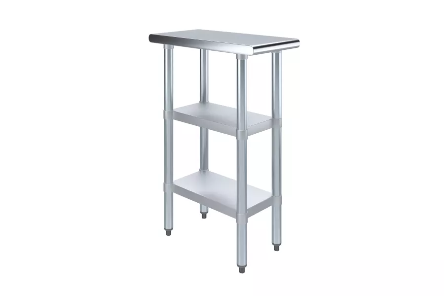 24 in. x 12 in. Stainless Steel Table With Two Undershelves