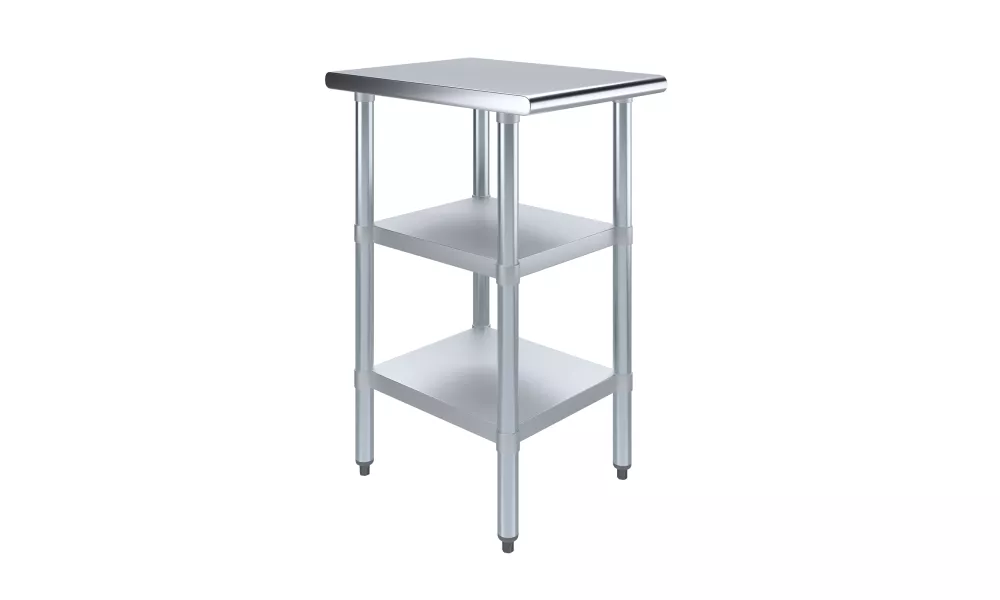 24" X 18" Stainless Steel Work Table With Second Undershelf