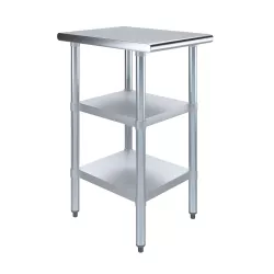 24" X 18" Stainless Steel Work Table With Second Undershelf