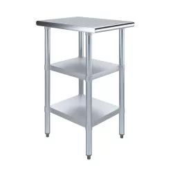 24 in. x 18 in. Stainless Steel Table With Two Undershelves