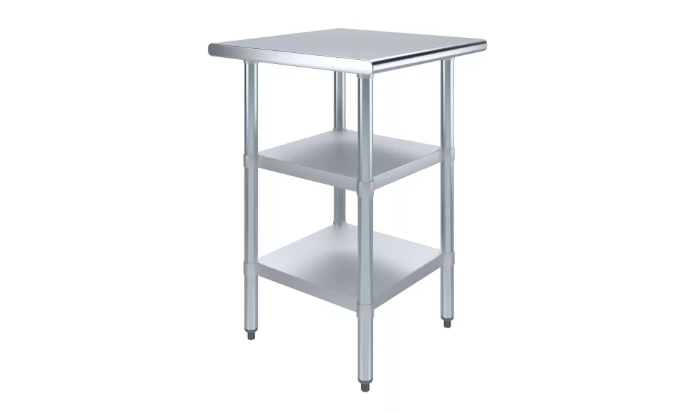 24 in. x 24 in. Stainless Steel Table With Two Undershelves