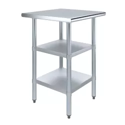 24" X 24" Stainless Steel Work Table With Second Undershelf