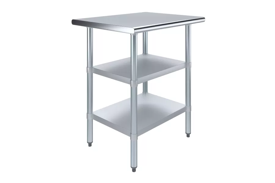 24 in. x 30 in. Stainless Steel Table With Two Undershelves