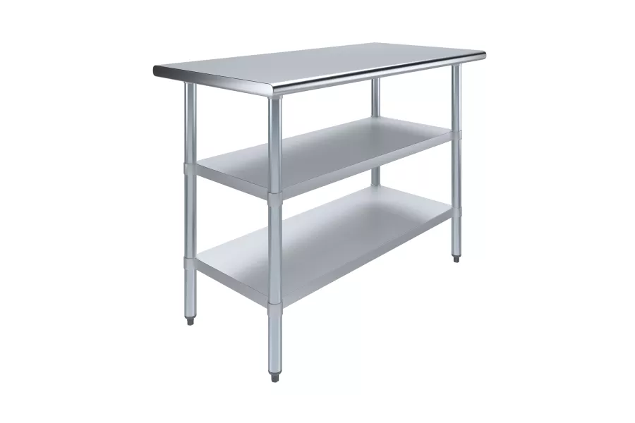 24 in. x 48 in. Stainless Steel Table With Two Undershelves