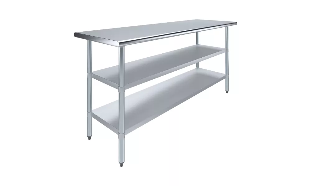 24 in. x 72 in. Stainless Steel Table With Two Undershelves