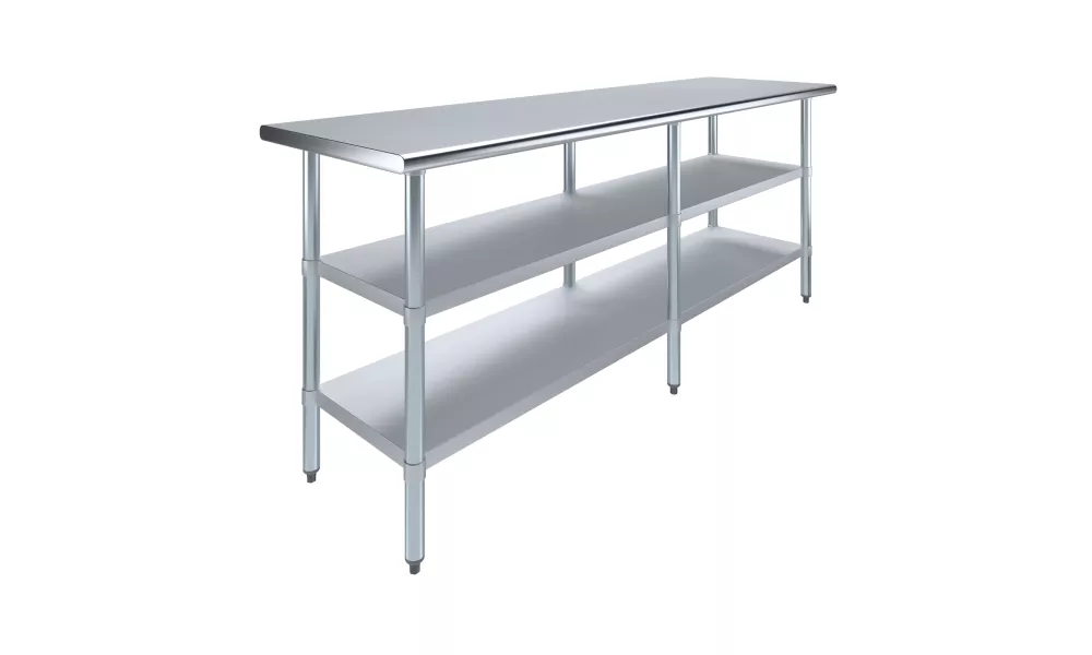 24" X 84" Stainless Steel Work Table With Second Undershelf