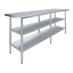 24" X 84" Stainless Steel Work Table With Second Undershelf