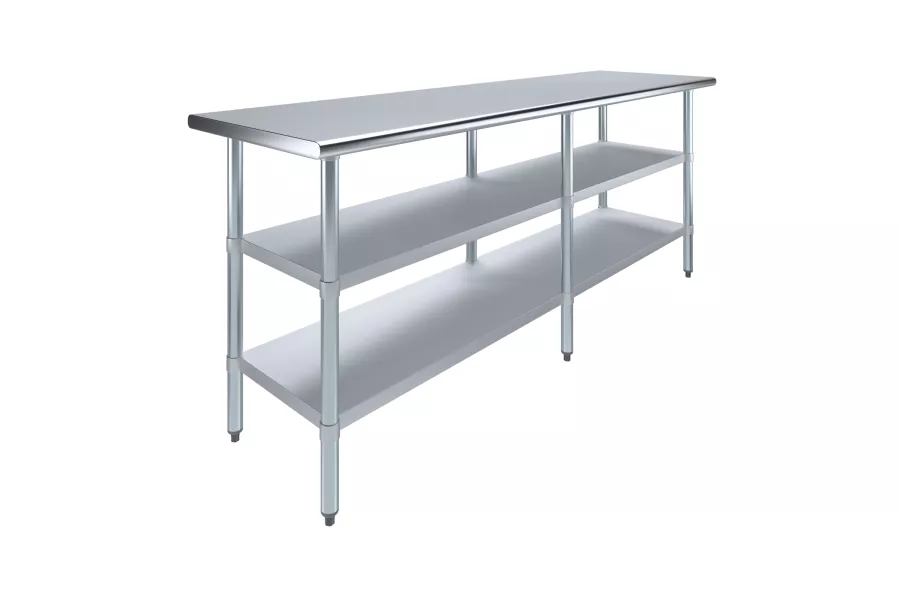 24" X 84" Stainless Steel Work Table With Second Undershelf