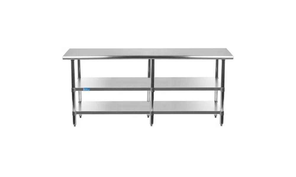 18" X 84" Stainless Steel Work Table With Second Undershelf