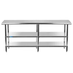 18" X 84" Stainless Steel Work Table With Second Undershelf