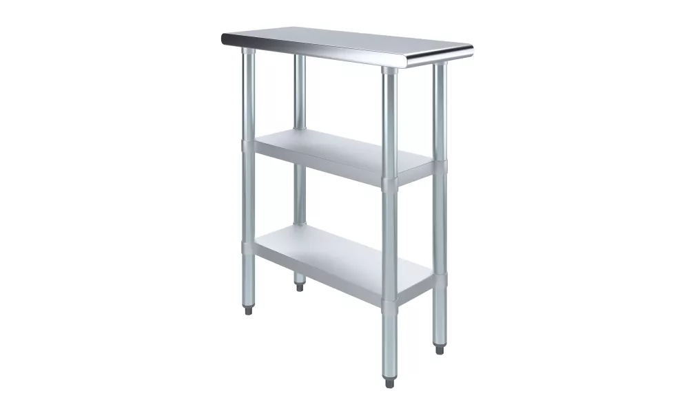 30" X 12" Stainless Steel Work Table With Second Undershelf