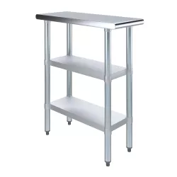 30" X 12" Stainless Steel Work Table With Second Undershelf