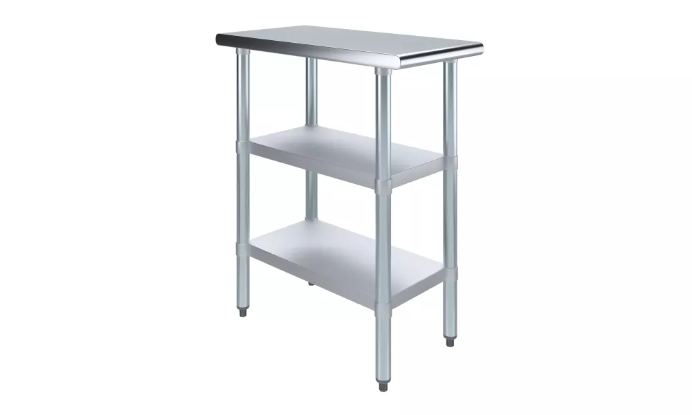 30" X 15" Stainless Steel Work Table With Second Undershelf