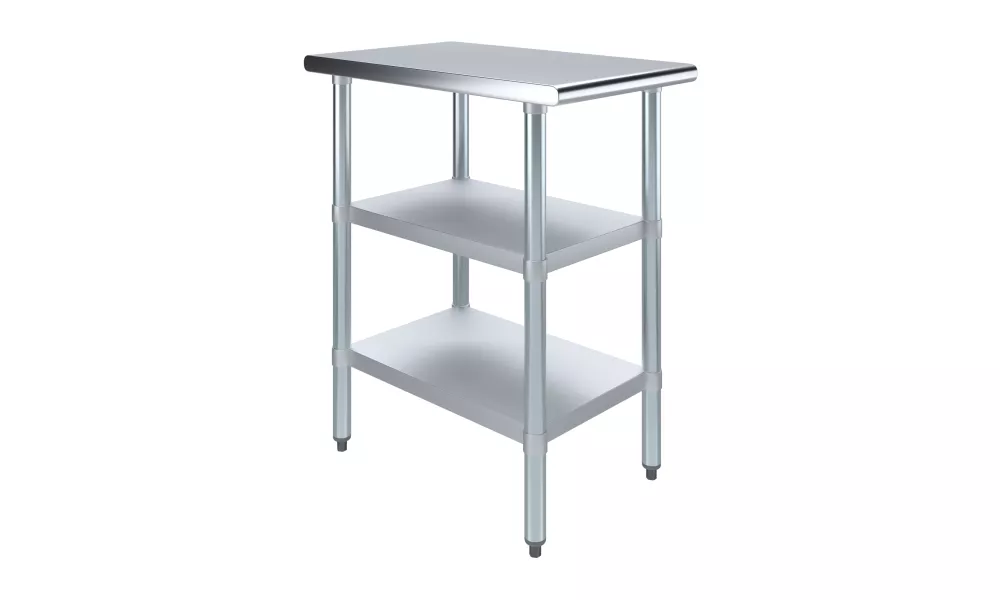 30" X 18" Stainless Steel Work Table With Second Undershelf