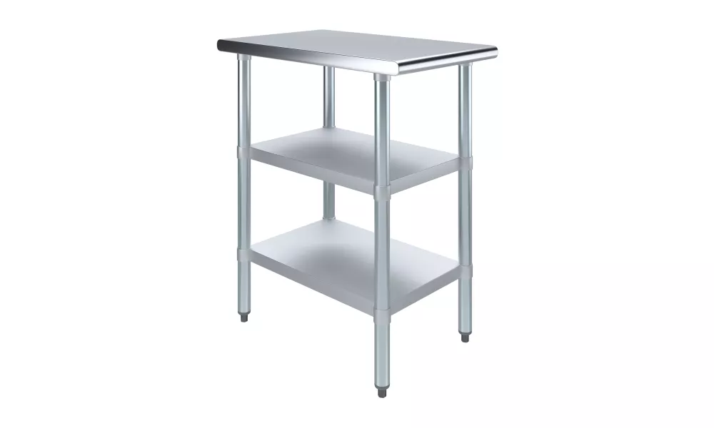 30 in. x 18 in. Stainless Steel Table With Two Undershelves