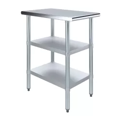 30" X 18" Stainless Steel Work Table With Second Undershelf