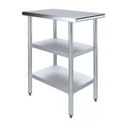30 in. x 18 in. Stainless Steel Table With Two Undershelves