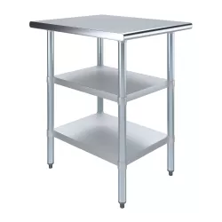 30" X 24" Stainless Steel Work Table With Second Undershelf